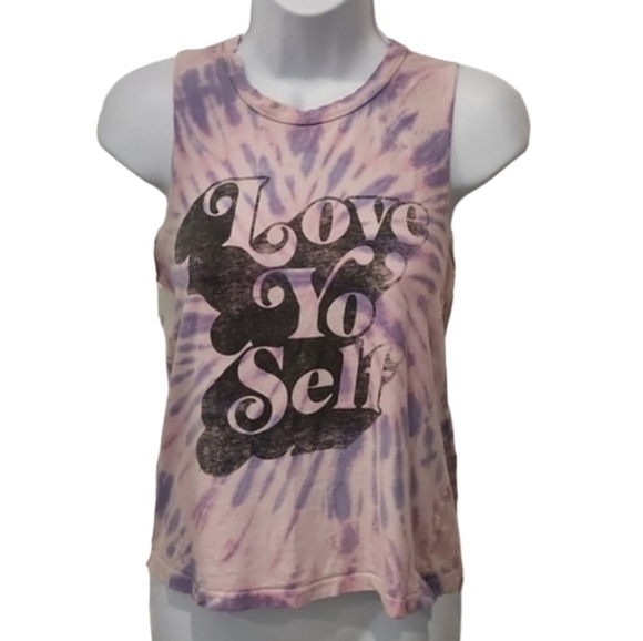 Fifth Sun Tie Dye Love Yo Self Top - Picture 1 of 4